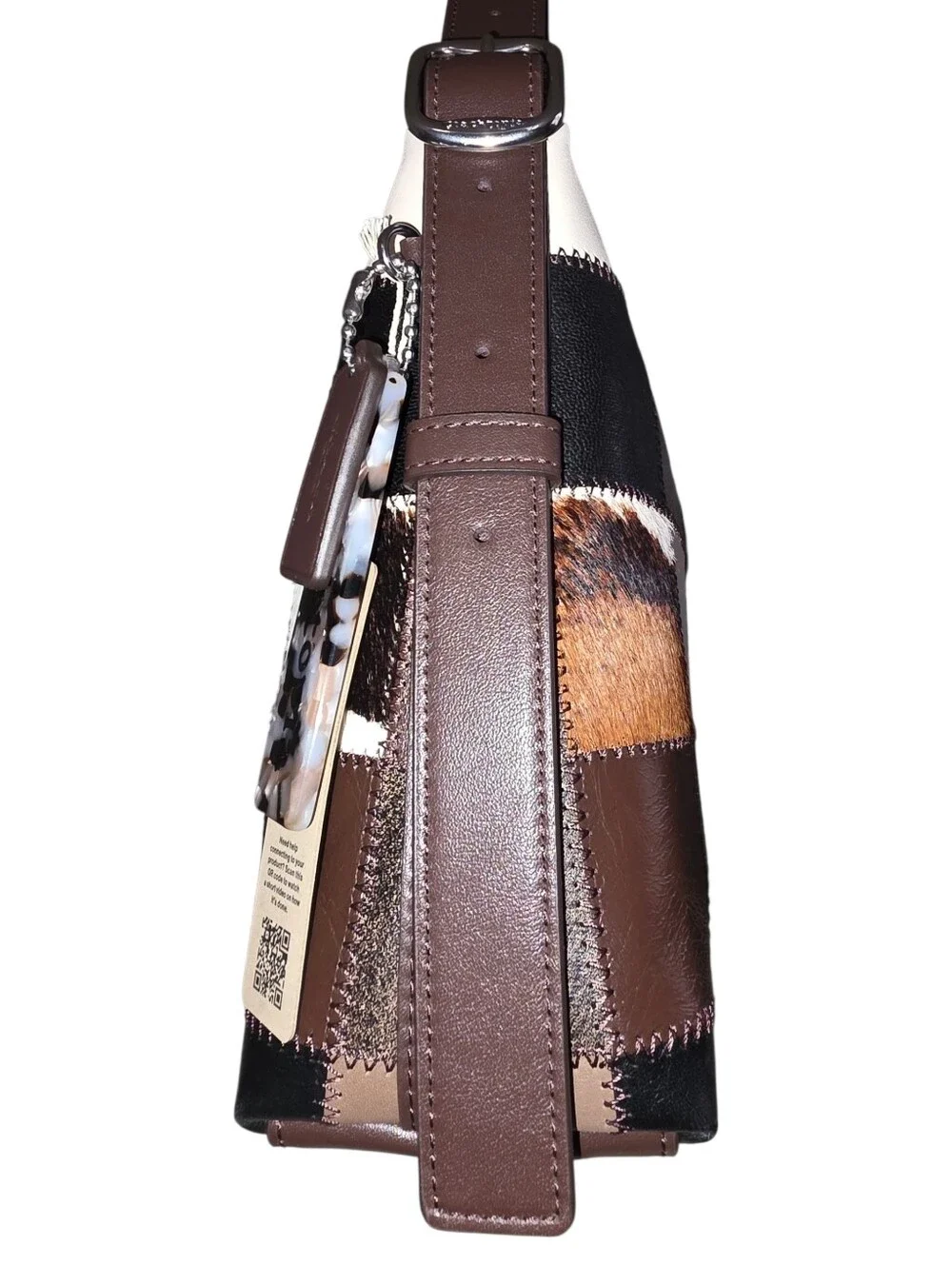 Coachtopia Coach Alter Ego Slouchy Shoulder Bag Maple Multi Cow Print CFI65 NEW